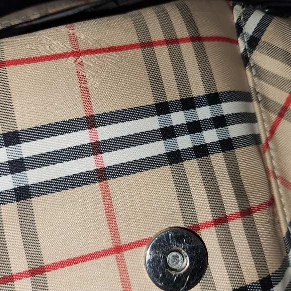 SOLD. Burberry Beige Checkered Backpack - Picture 12 of 15